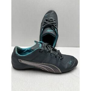 Womens PUMA Soleil V2 Gray Low Top Faux Leather Shoes Sz 8 Athletic Gym EUC